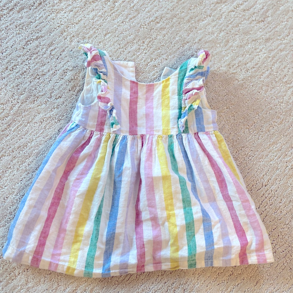 Gap Baby Linen-Cotton Stripe Dress